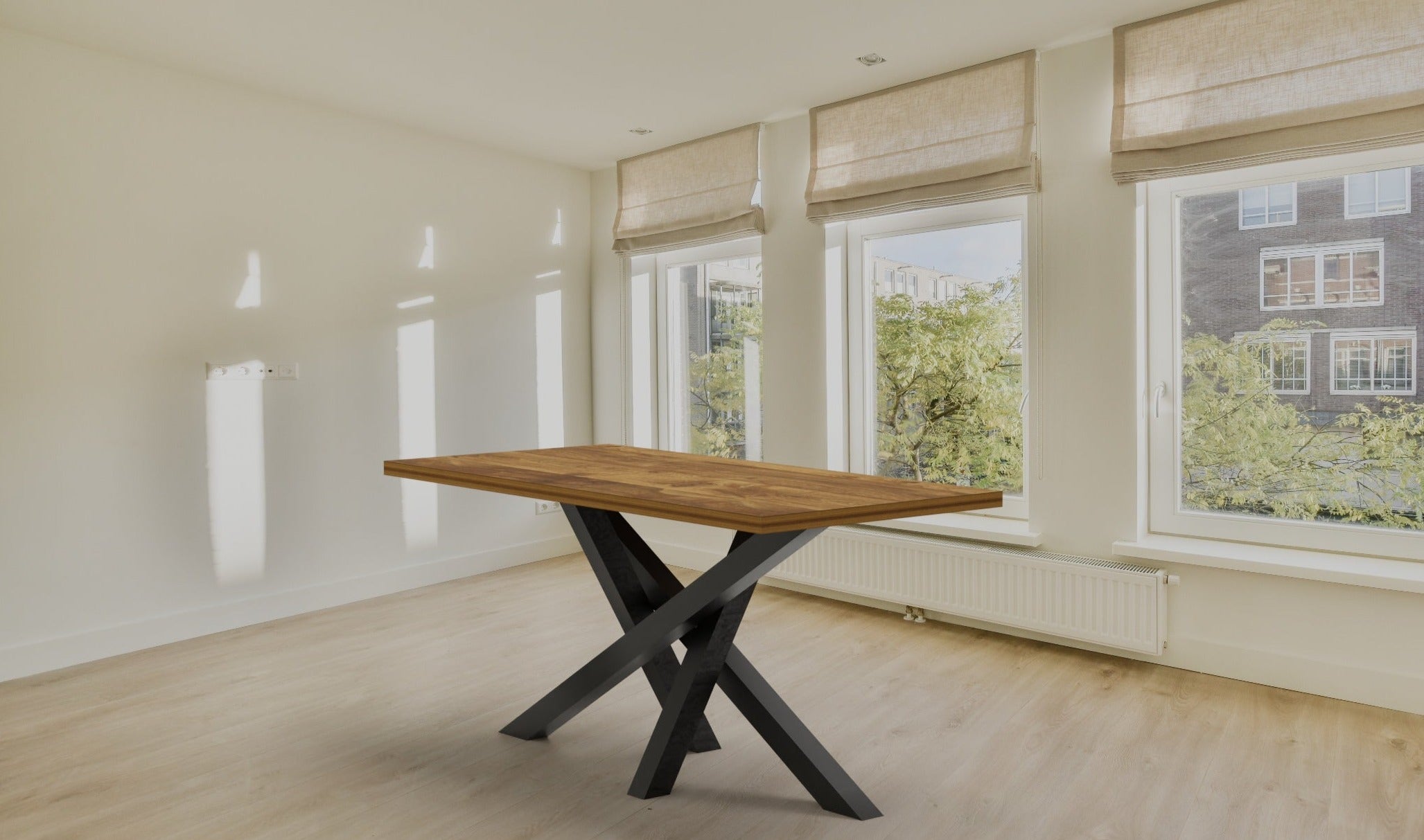 Designer Holztisch - Spider Tischgestell